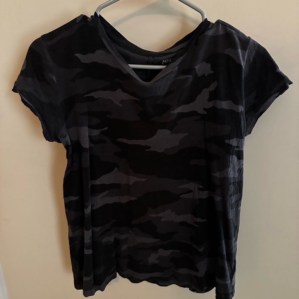 Athleta Girl Black Camo Top